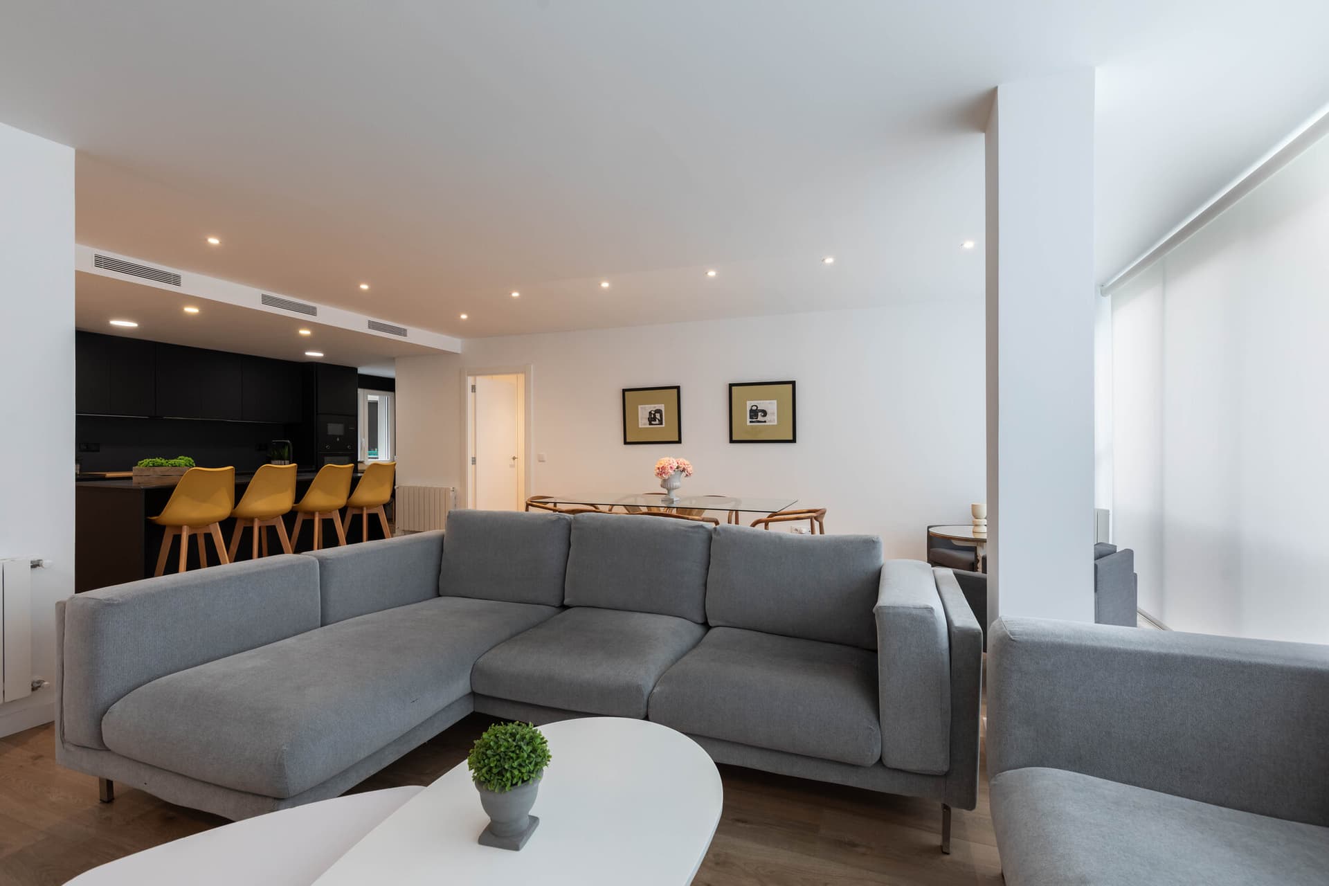 Salón con cocina americana